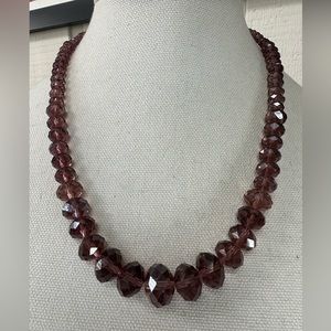 Sparkly mauve purple faceted bead necklace